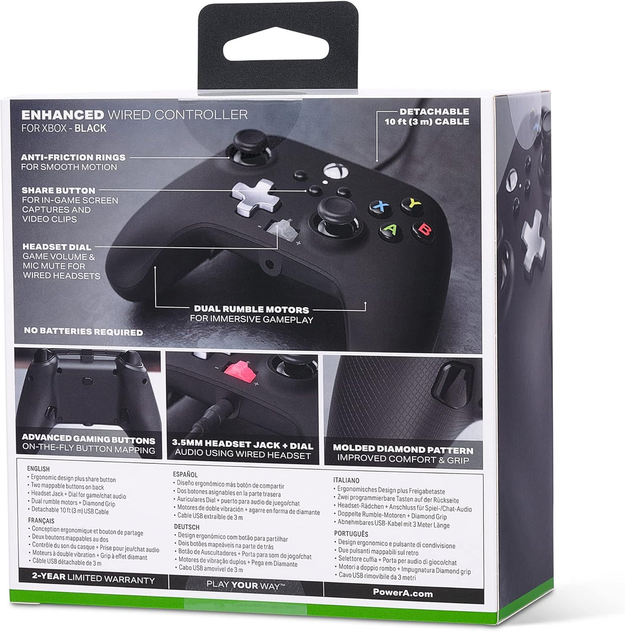PowerA Enhanced Wired Controller For Xbox - Black