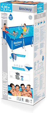 BESTWAY 4.00M X 2.11M X 81CM POOL SET (Contents:Pool, Filter Pump(220-240V), Compatible with Cartridge 58093(I)220-240V)  / 56424