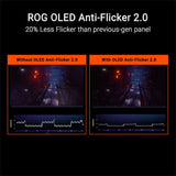 شاشة ألعاب Asus ROG Swift OLED PG27UCDM مقاس 27 بوصة بدقة 4K QD-OLED، معدل تحديث 240 هرتز، وقت استجابة 0.03 مللي ثانية، HDMI 2.1، AMD FreeSync Premium Pro، متوافقة مع G-SYNC - أسود