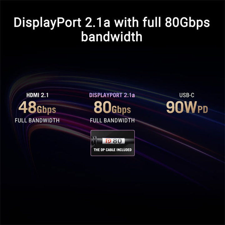 شاشة ألعاب Asus ROG Swift OLED PG27UCDM مقاس 27 بوصة بدقة 4K QD-OLED، معدل تحديث 240 هرتز، وقت استجابة 0.03 مللي ثانية، HDMI 2.1، AMD FreeSync Premium Pro، متوافقة مع G-SYNC - أسود