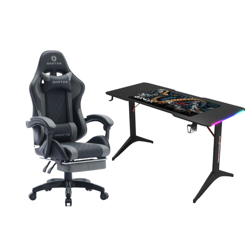 Oartex Leather Chair Model LD034 with Gamax D2208 fiber Gaming Table 120*60*74