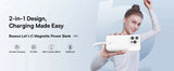 بنك طاقة لاسلكي مغناطيسي Baseus EnerFill FM11 بقوة 15 واط مع كابل USB-C مدمج، سعة 10000 مللي أمبير، قدرة 30 واط - أسود كوني