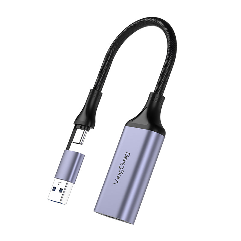 VegGieg USB/Type-C 3.0 2 In 1 1080P 60Hz HDMI Video Capture Card Model V-Z632