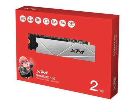 XPG Gammix S60 Blade 2TB SSD Compatible with PS5 Internal Solid State Drive - Silver