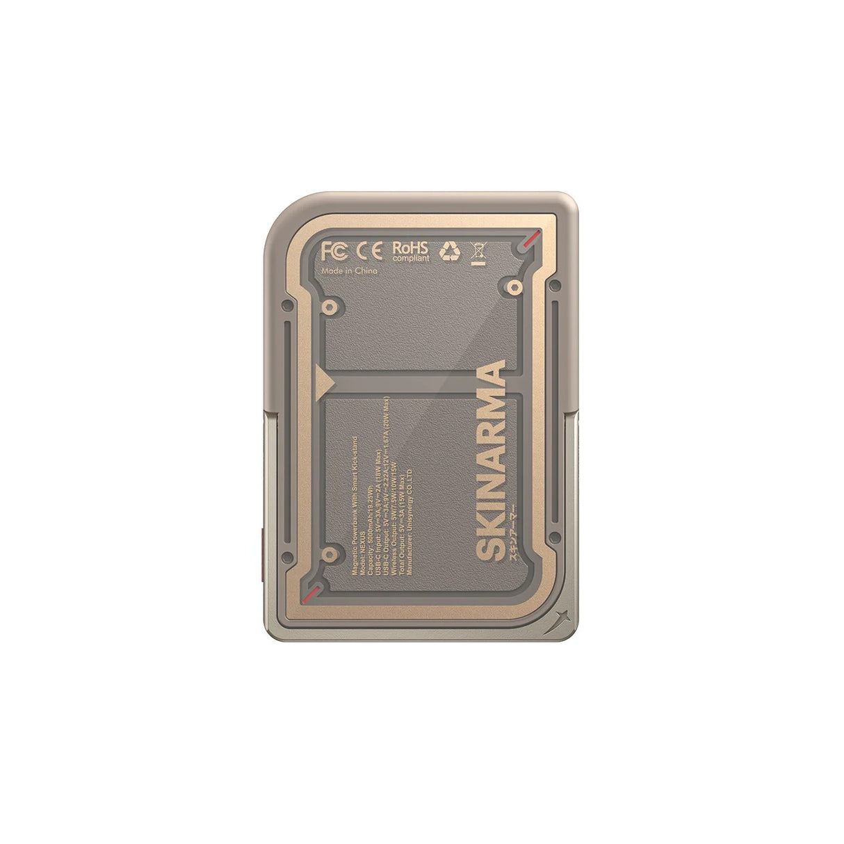 SKINARMA MAGNETIC POWERBANK WITH SMART KICK-STAND 5000 MAH 20W USB-C PD NEXUS MECHA-GOLD