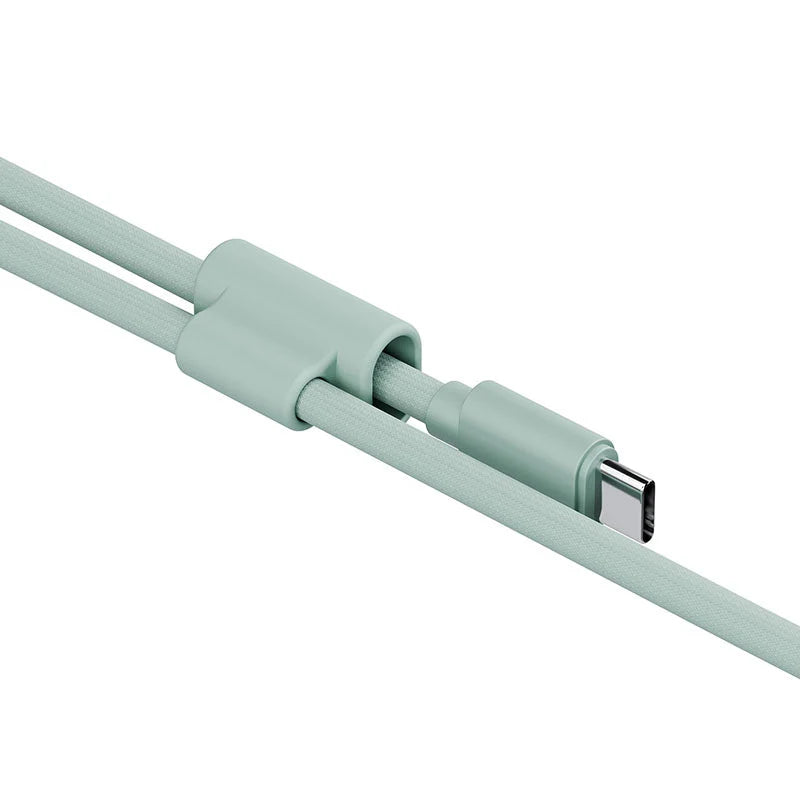 Energea LASSO LANYARD C-C CABLE 480MBPS, 240W WITH LANYARD CARD 1.5M -SAGE