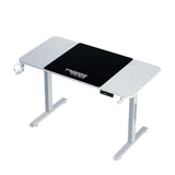 Twisted Minds Paradox Adjustable Gaming Desk, 120x60 cm,with Cup Shelf, Headphone Hook & Mousepad - White (Installation Not Included)