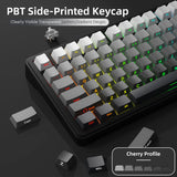 لوحة مفاتيح ميكانيكية ATTACK SHARK X85 بتصميم 75% مع اتصال Tri-Mode وتركيب Gasket-Mounted - Gradient Black White Jade Switch