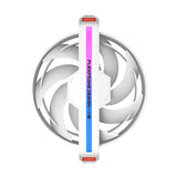 Alseye Φ12(DM12)-W DC 12V High Air Pressure Case Fan Support ARGB with Hidden Screws Option - White