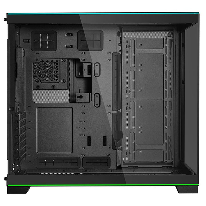 كيس LIAN LI O11D EVO RGB E-ATX متوسط الحجم لتجميعات الألعاب – أسود (بدون مراوح)