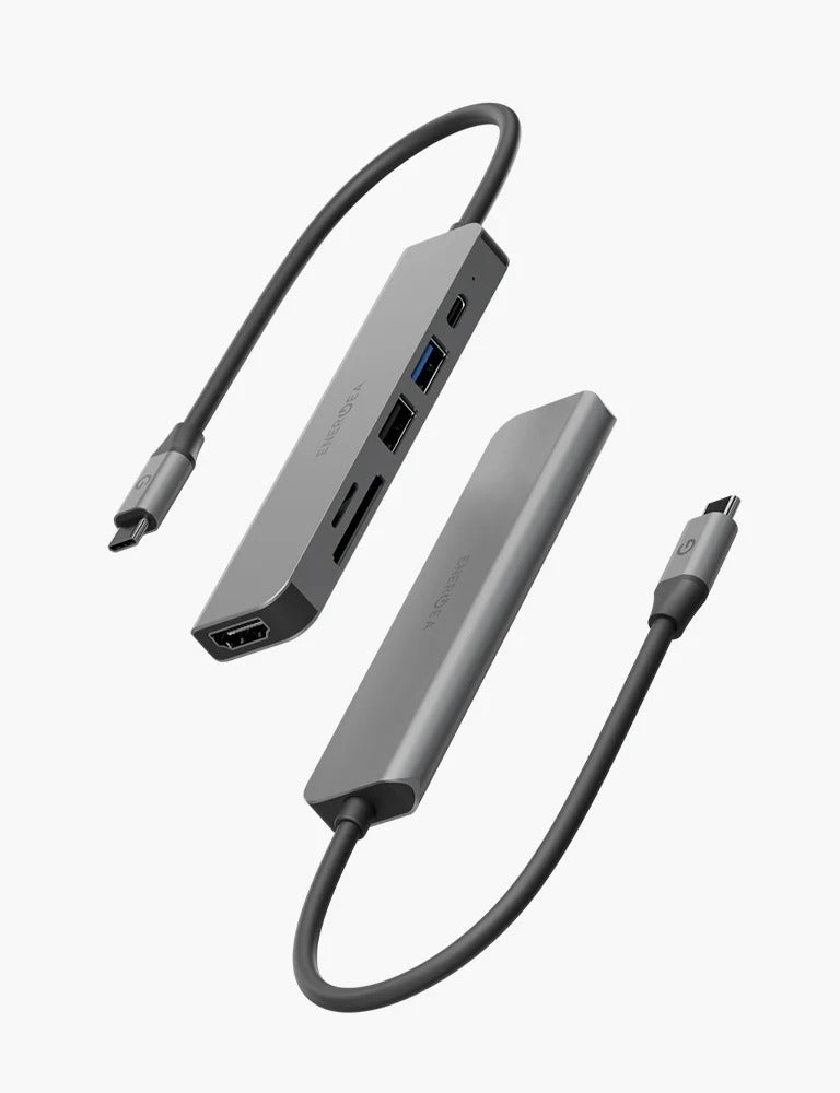 ENERGEA ALUHUB HD 3,6 IN 1  ALUMINIUM ALLOY CHARGING HUB - GUNMETAL