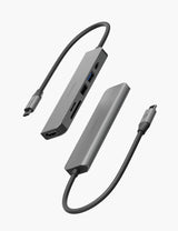 ENERGEA ALUHUB HD 3,6 IN 1  ALUMINIUM ALLOY CHARGING HUB - GUNMETAL