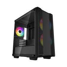 PC case Deepcool CC360 ARGB Micro Atx Tempered Glass Side Panel  with 3 ARGB Fans - Black