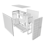 Geometric Future Model 5 Vent Mesh Mid Tower Case with 2503-140mm fan x5 - White