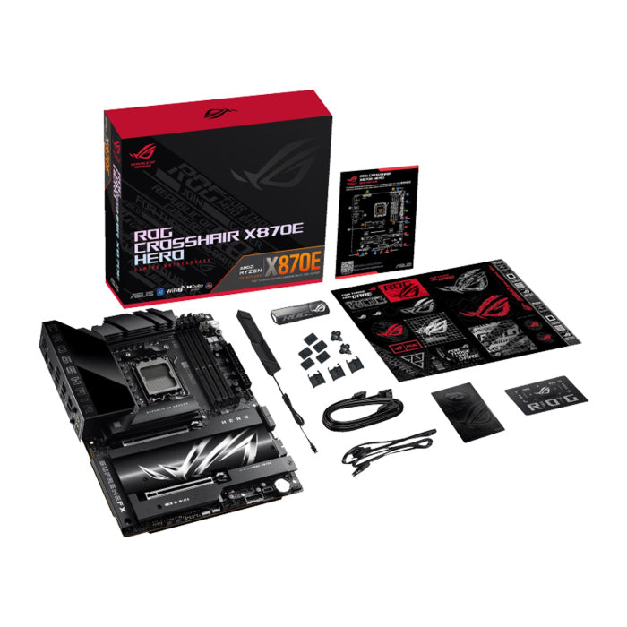 اسوس روج اللوحة الأم  CROSSHAIR X870E HERO AM5 DDR5 – حجم ATX – أسود