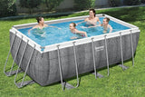 BESTWAY 4.12M X 2.01M X 1.22M RECTANGULAR POOL SET (Contents:Pool, Filter Pump(220-240V), Ladder, Chemconnect Dispenser, Compatible with Cartridge 58094(Ⅱ)220-240V)  56722 (Installation Not Included)