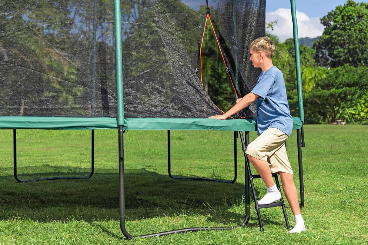 BESTWAY 4.27m x 2.86m Xtreme Air Trampoline (1 trampoline, 1 spring-loading tool, 6 anchors, 12 foot pads, 1 ladder) Age 6+ 59105 (Installation Not Included)