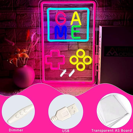 Gaming Neon Sign "game Logo"