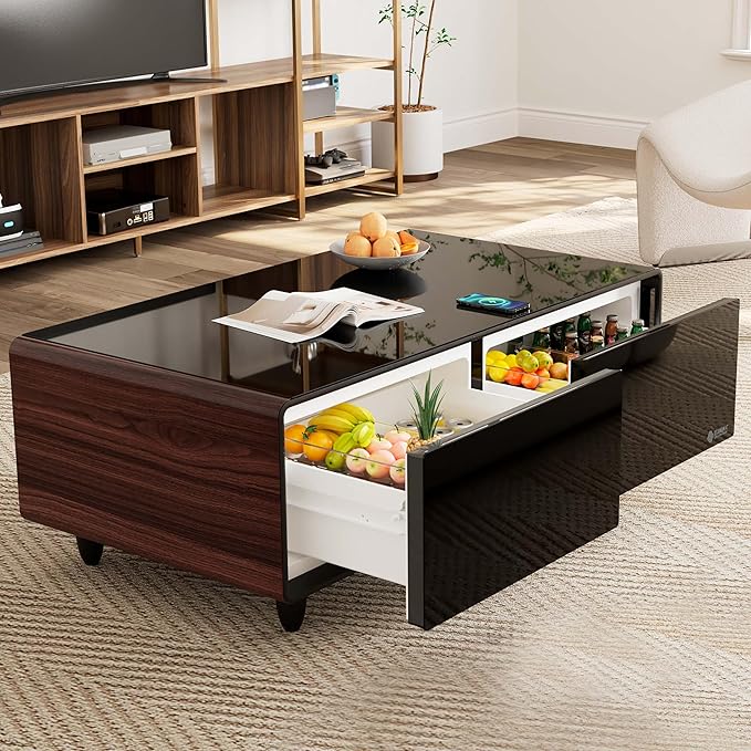 Gamax  Smart Coffee Table with 135L Refrigerator (TB-135) - Wooden