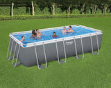 BESTWAY 5.49M X 2.74M X 1.32M RECTANGULAR POOL SET (Contents:Pool, Sand Filter Pump(220-240V), Safety Ladder, Cover, Chemconnect Dispenser)  5619Q (Installation Not Included)