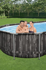 BESTWAY 7.32M X 3.66M X 1.22M OVAL POOL SET (Contents:One Pool, Filter Pump(220-240V), Ladder,Cover, ChemConnect Dispenser, Compatible with Cartridge 58095(IV)220-240V)  5611T (Installation Not Included)