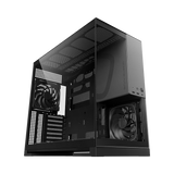 Geometric Future Model 5 Mid Tower Glass Case with 5 Fans  - Black & Gray