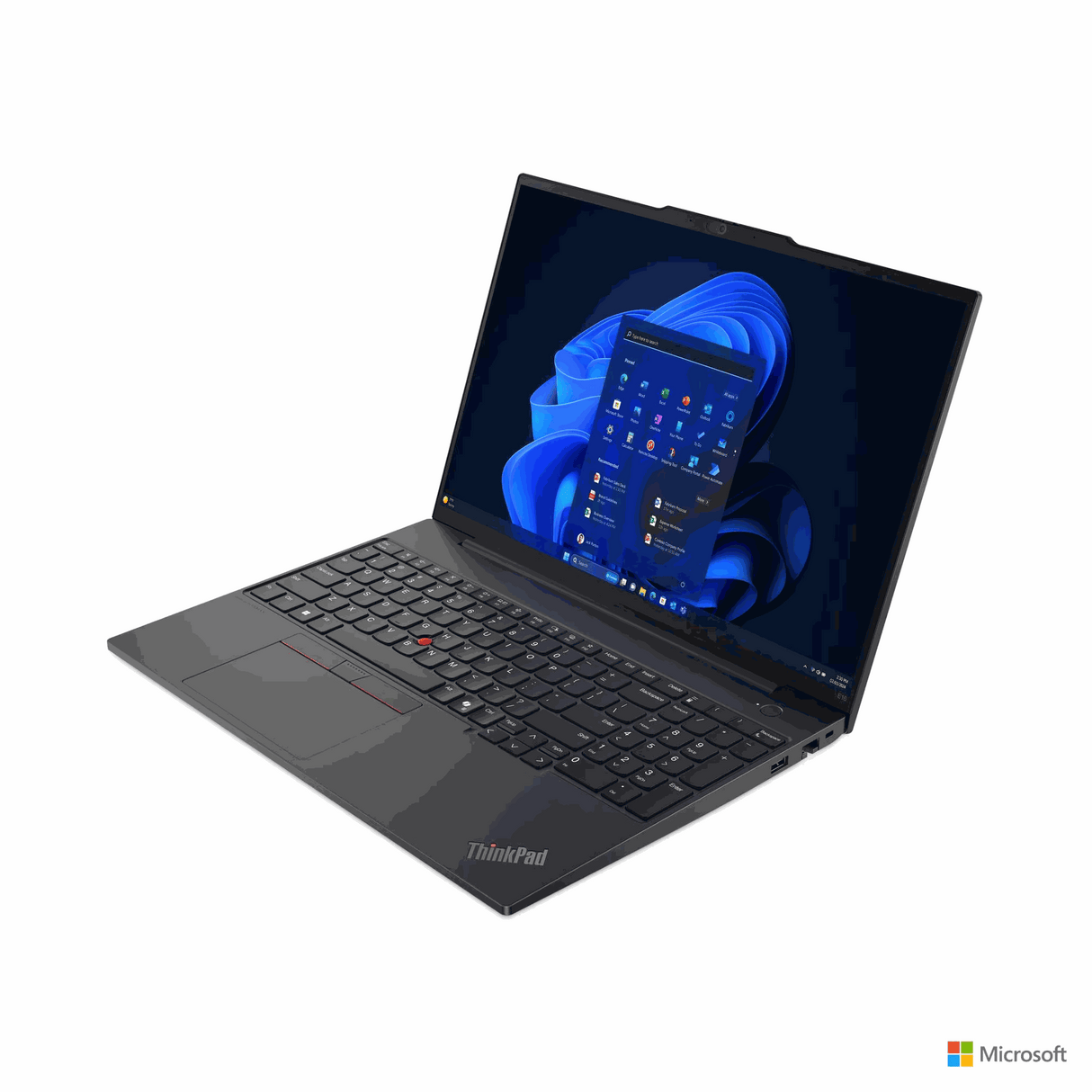 Lenovo ThinkPad E16 Gen 2 Intel Core Ultra 5 125U, 12C/16" WUXGA/8GB DDR5 Ram/512GB M.2 Opal 2.0 NVMe SSD/Integrated Intel Graphics/DOS/Eng.-Arabic/Black/1YW / Topload Case