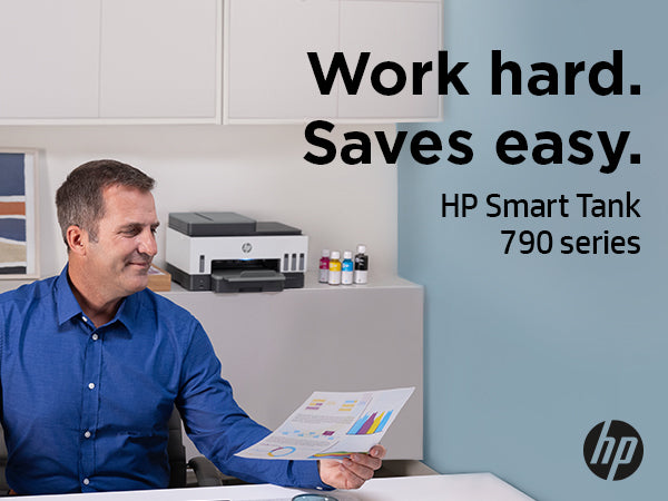 طابعة HP Smart Tank 790 متعددة الوظائف - سرعة طباعة 15 صفحة في الدقيقة / دقة 4800 نقطة في البوصة / مقاس A4 / منافذ USB / LAN / Wi-Fi / فاكس / بلوتوث / طابعة نفث حبر ملونة