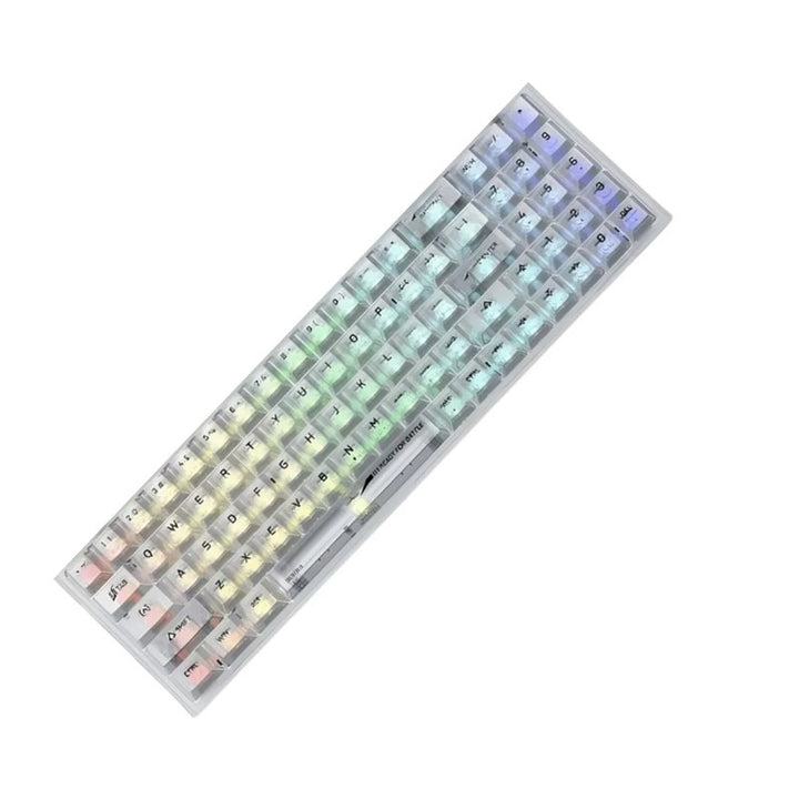 Redragon K628CT Pollux Pro RGB 75%, USB-C Wired, BT , 2.4 GHz Wireless Gaming Keyboard - Translucent Crystal Switch - White