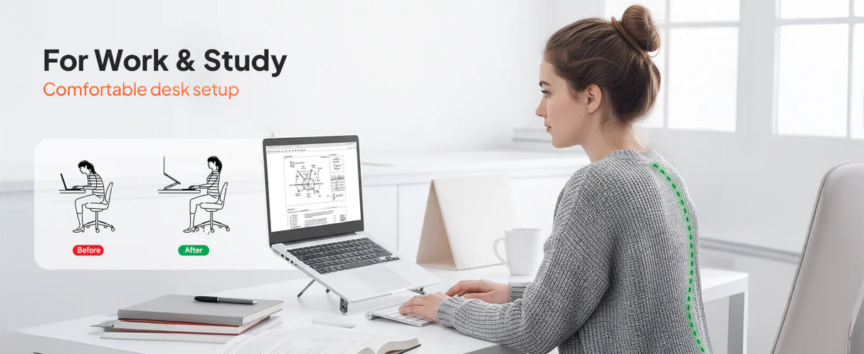 Mowsil 3-in-1 Magnetic Universal Laptop, Tablet & Phone Stand with Foldable aluminum alloy Desktop Holder, Adjustable Heights & Viewing Angles for MacBook, iPad, iPhone, Surface & More