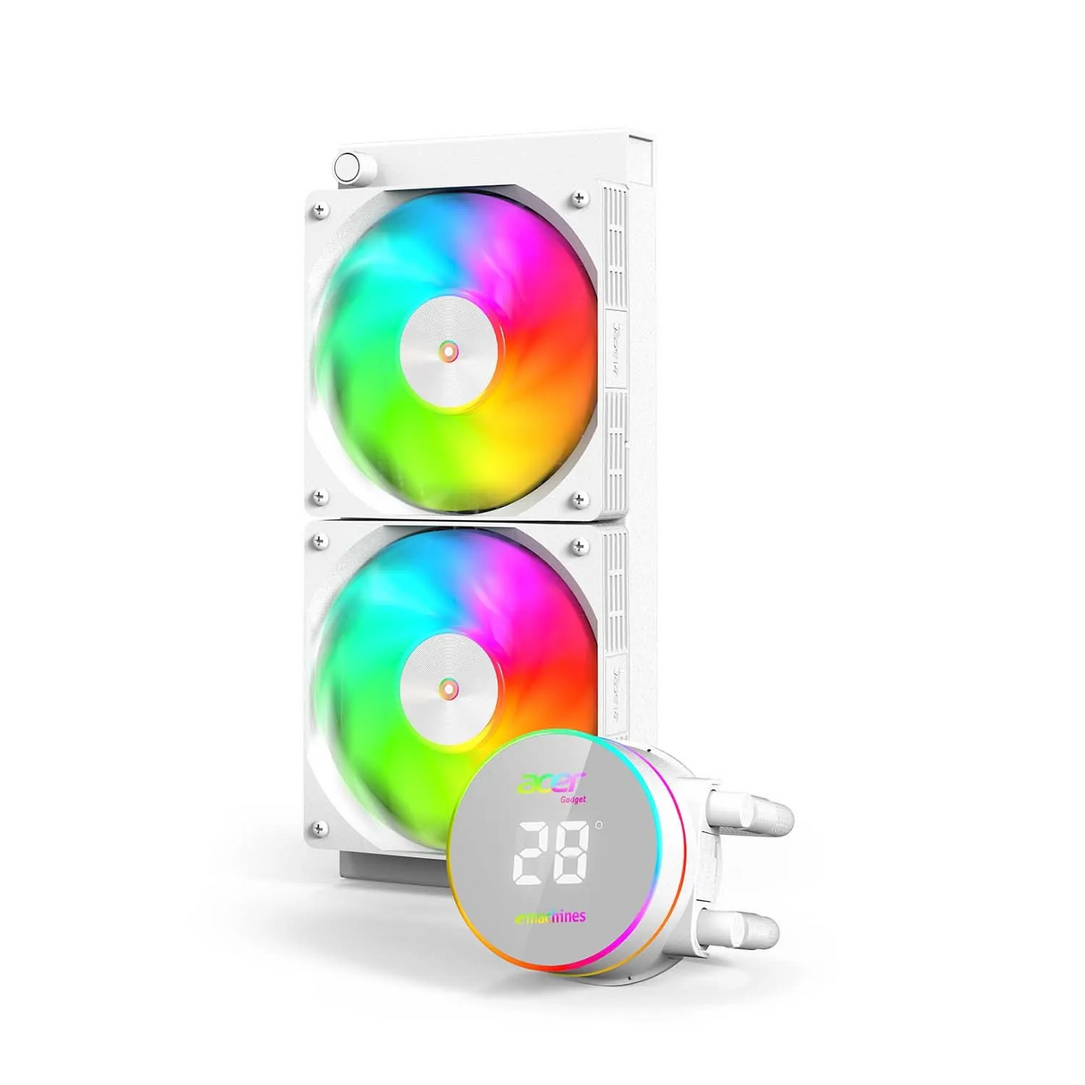 Acer Ac240yn ARGB Liquid Cooler 240mm With Digital Display - White
