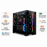 Custom Gaming PC AMD Ryzen 7 7800X3D, ASUS TUF Gaming RTX 5080 16GB، RAM 32GB, DDR5 6400MT/s, 2TB NVMe SSD, Windows 11 Pro