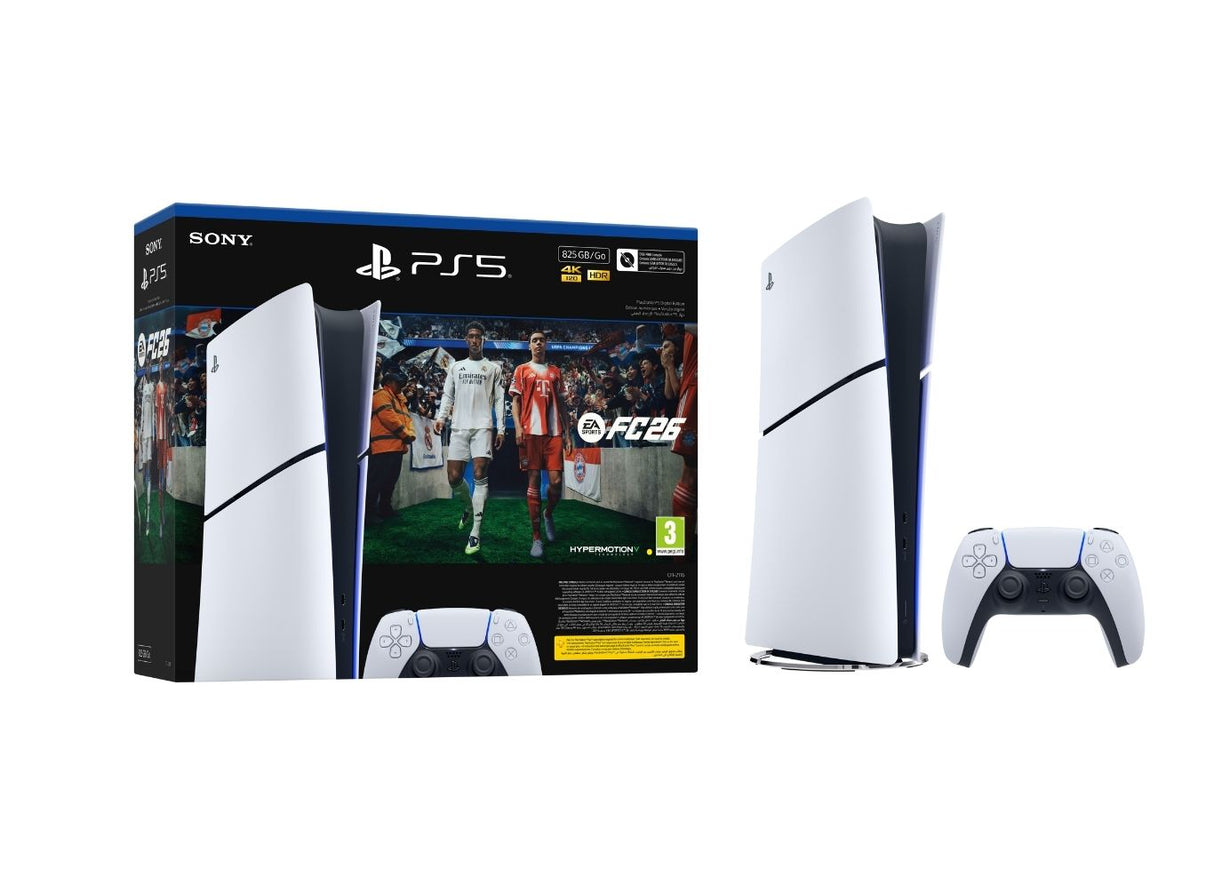 PS5 Slim Console Digital With EA FC 26 Voucher Bundle