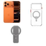 Bundle Apple iPhone 17 Pro Max(256GB) 12GB RAM 6.9"+SkinArma Saido MagSafe Case for iPhone 17 Pro Max - Clear+SKINARMA MAGNETIC SMART GRIP-STAND ARCH XE PHAZE-GREY