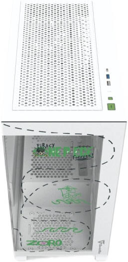 GamerTek Nebula Mid Tower Computer Case with 4x 120mm ARGB Fan - Zoro Edition