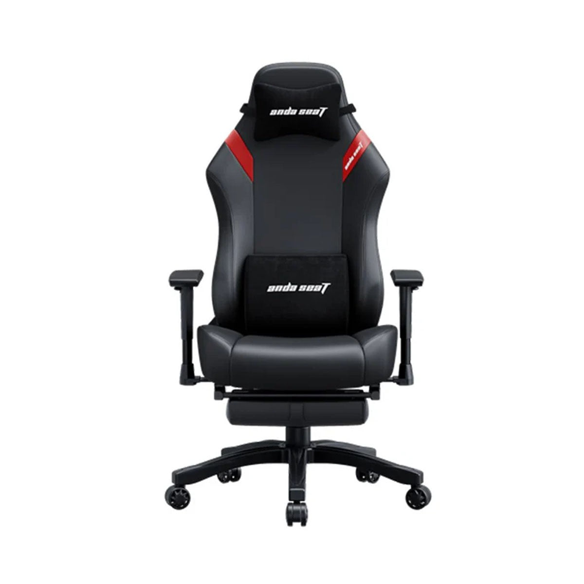 Andaseat Luna PRO Series Gaming Chair with Footrest - Black/Red