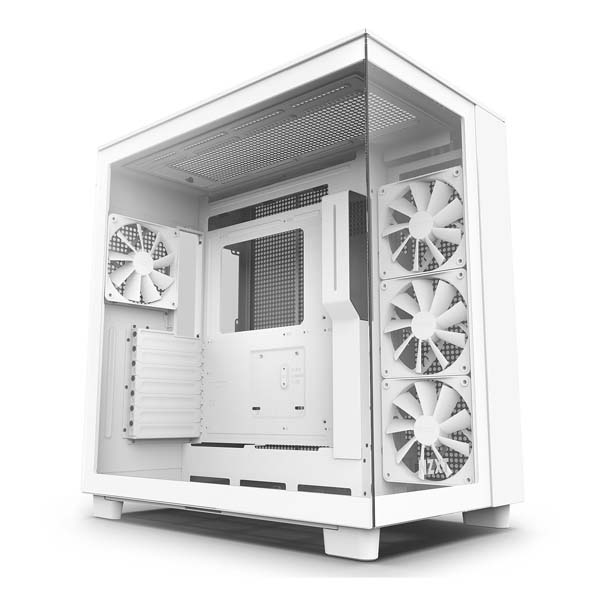 كيس الألعاب NZXT H9 Elite Edition – ميد تاور – أبيض