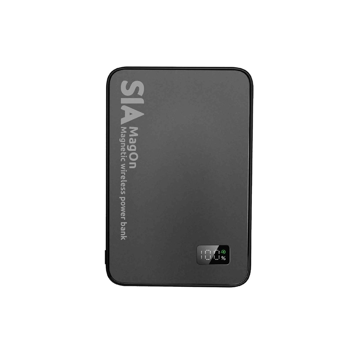SIA MagOn Magnetic power bank metal Body PD 20W-Wireless Charging 15W 10000Mah - black