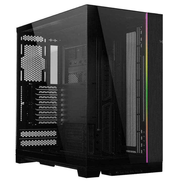 كيس LIAN LI O11 Dynamic EVO XL RGB – فل تاور زجاج حراري – أسود (بدون مراوح)