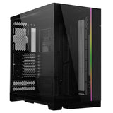 كيس LIAN LI O11 Dynamic EVO XL RGB – فل تاور زجاج حراري – أسود (بدون مراوح)