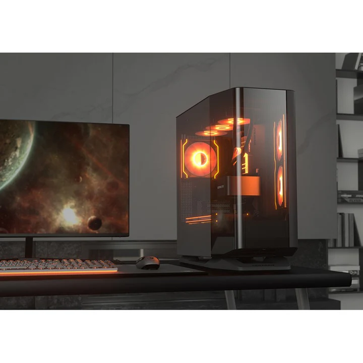 Cougar FV270 E-ATX Mid Tower Gaming Case - Black (1 x ARGB Fan Included)
