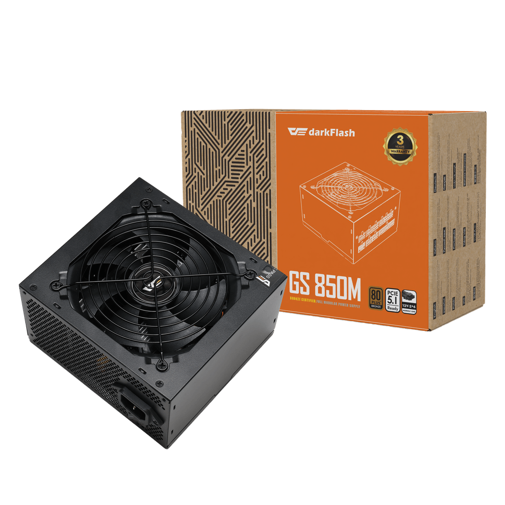 DarkFlash GS850M Bronze Modular Power Supply - Black