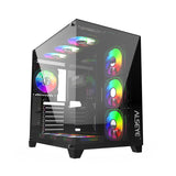 Alseye Paladin-B ATX Mid Tower Case with 7 ARGB Fans - Black