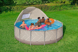 BESTWAY 3.96M X 1.07M POOL SET (Pool, Filter Pump (220-240V), Ladder, Cover, Canopy, Compatible with Cartridge 58094(II)220-240V) 561FY (Installation Not Included)