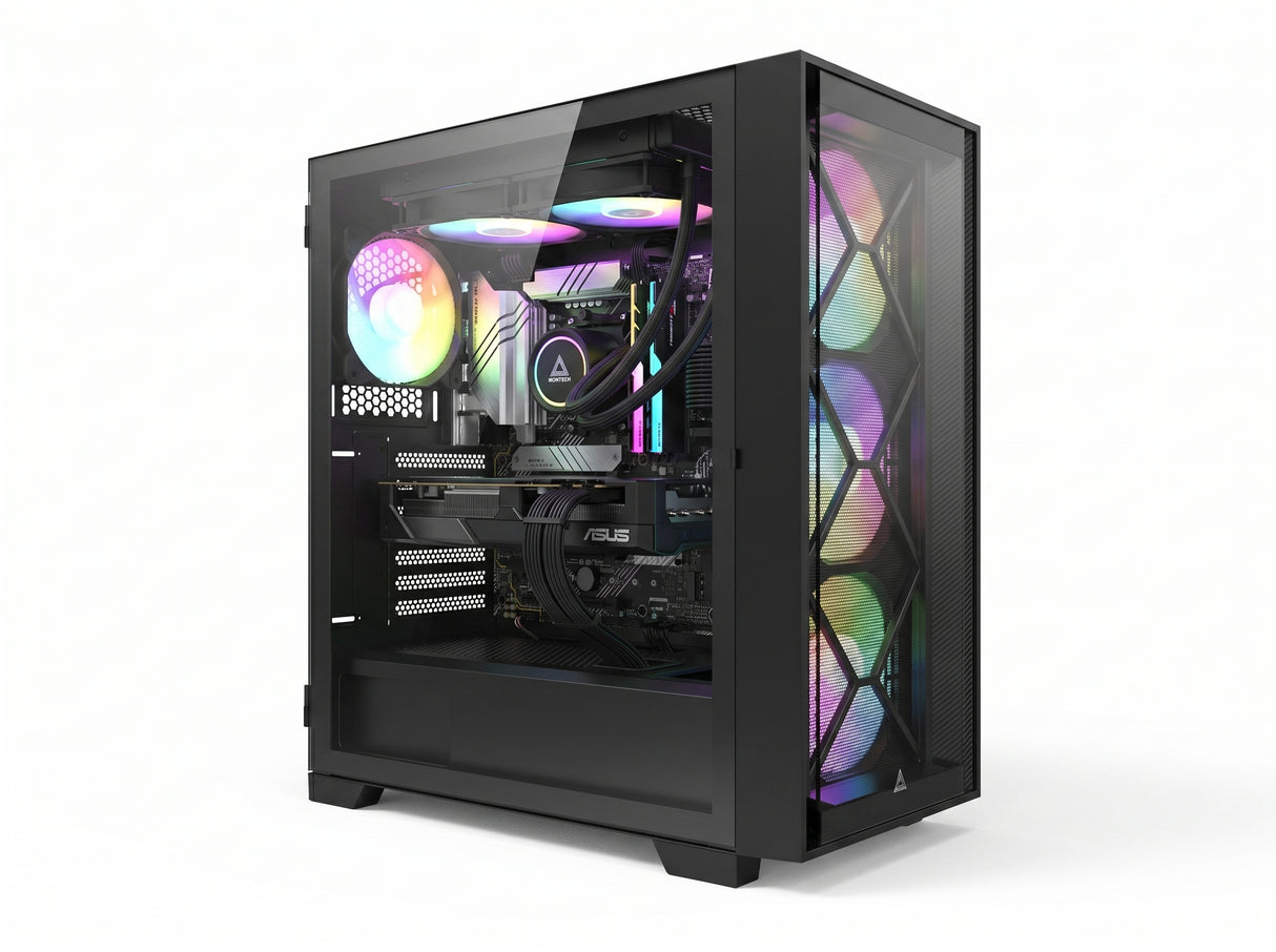 Custom Gaming PC Ryzen 7 7800X3D, RTX 5060 Ti, 16GB DDR5, 1TB NVMe, Windows 11 Pro