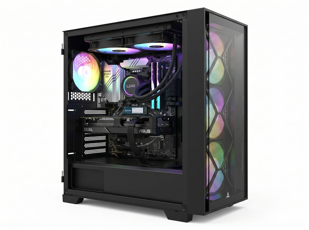 Custom Gaming PC Ryzen 7 7800X3D, RTX 5060 Ti, 16GB DDR5, 1TB NVMe, Windows 11 Pro