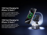 يوجرين شاحن لاسلكي مغناطيسي MagFlow Qi2 ثنائي في 1 بقوة 15 واط — رمادي فضائي (W702-35316)
