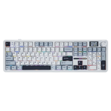 AULA F108 PRO 100% full Size with 108 Hot-Swappable Keys Wireless Gaming Keyboard with Screen , Knop & LEOBOG Nimbus Switch V3 - White Blue