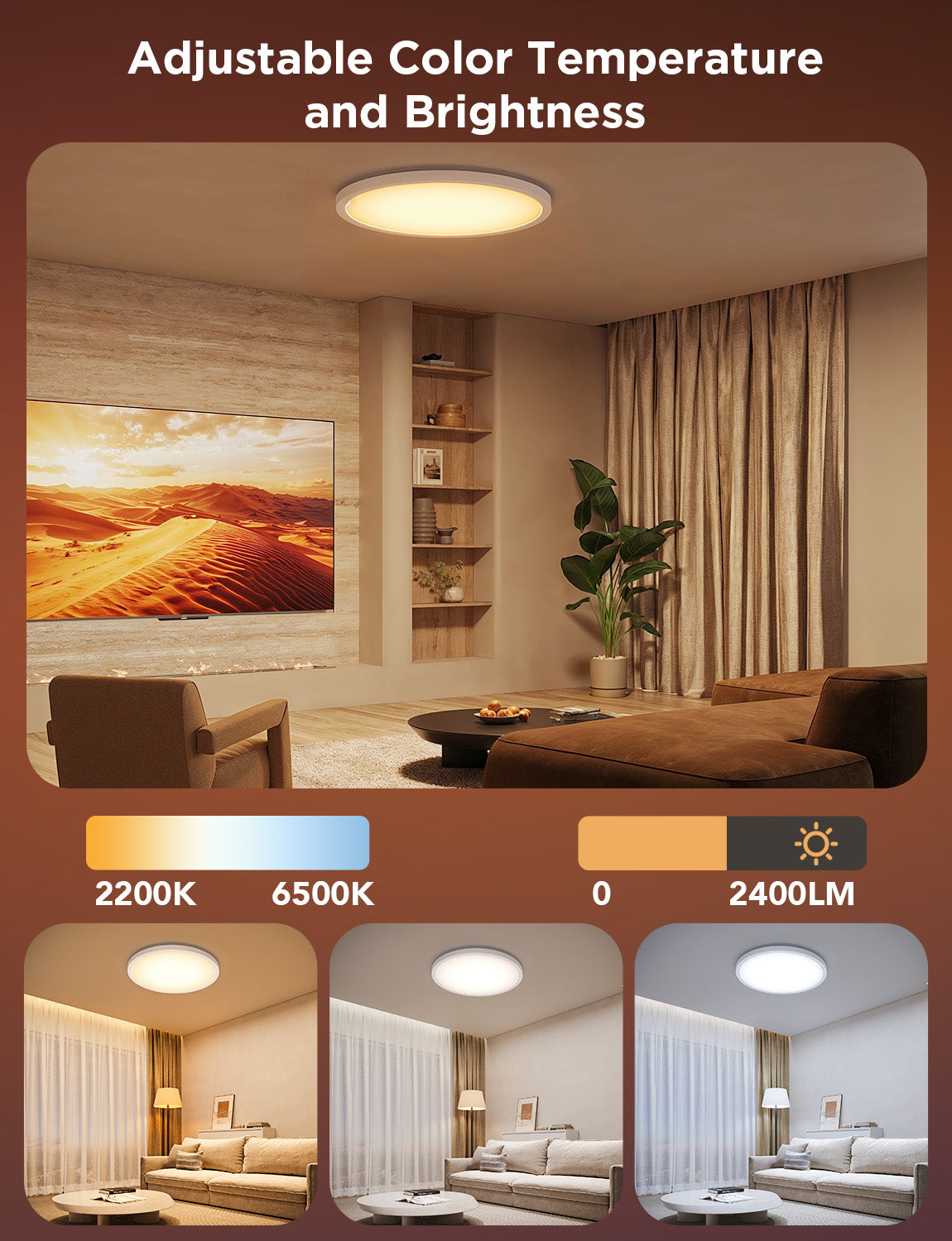 Govee 30cm RGBWW + RGBIC Smart circle Ceiling Light- H80A1