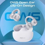 Promate AudioFit Open Ear Clip On TWS Earbuds w/ IntelliTouch - White